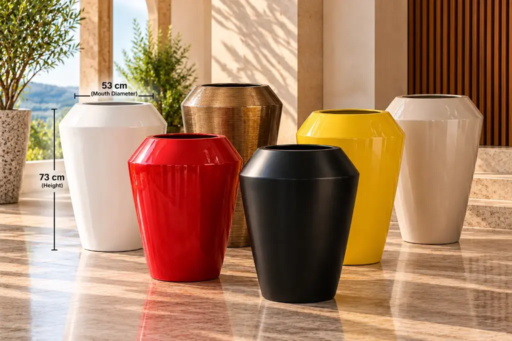 Vase AC 73cm (73x53cm) Turek Planter - Metallic