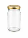 Glass Jar 200ml Round Tall with Lid - JAR131