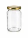 Jar 320ml Honey Glass Round with Lid JAR135