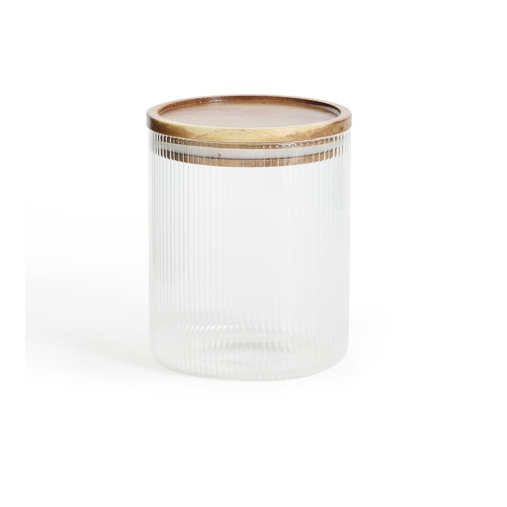 Canister 800ml Glass With Acacia Wooden Lid 27609