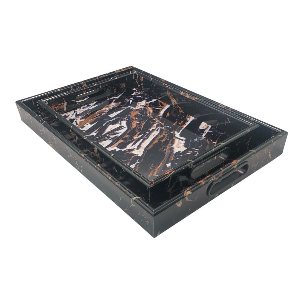 Tray Set 2pc 41x28/33x22cm Rectangular RHW-S3003/S3009