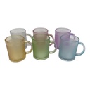 Glass Mug 6pc 250ml Mixed Colours 2023-056
