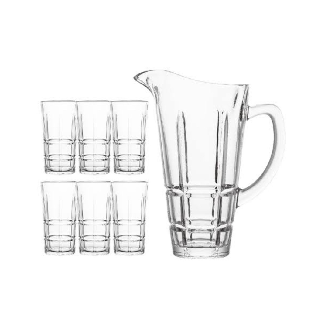 Water Set 7pc Jug With 6 Tumblers Delisoga - DSH2041/L7