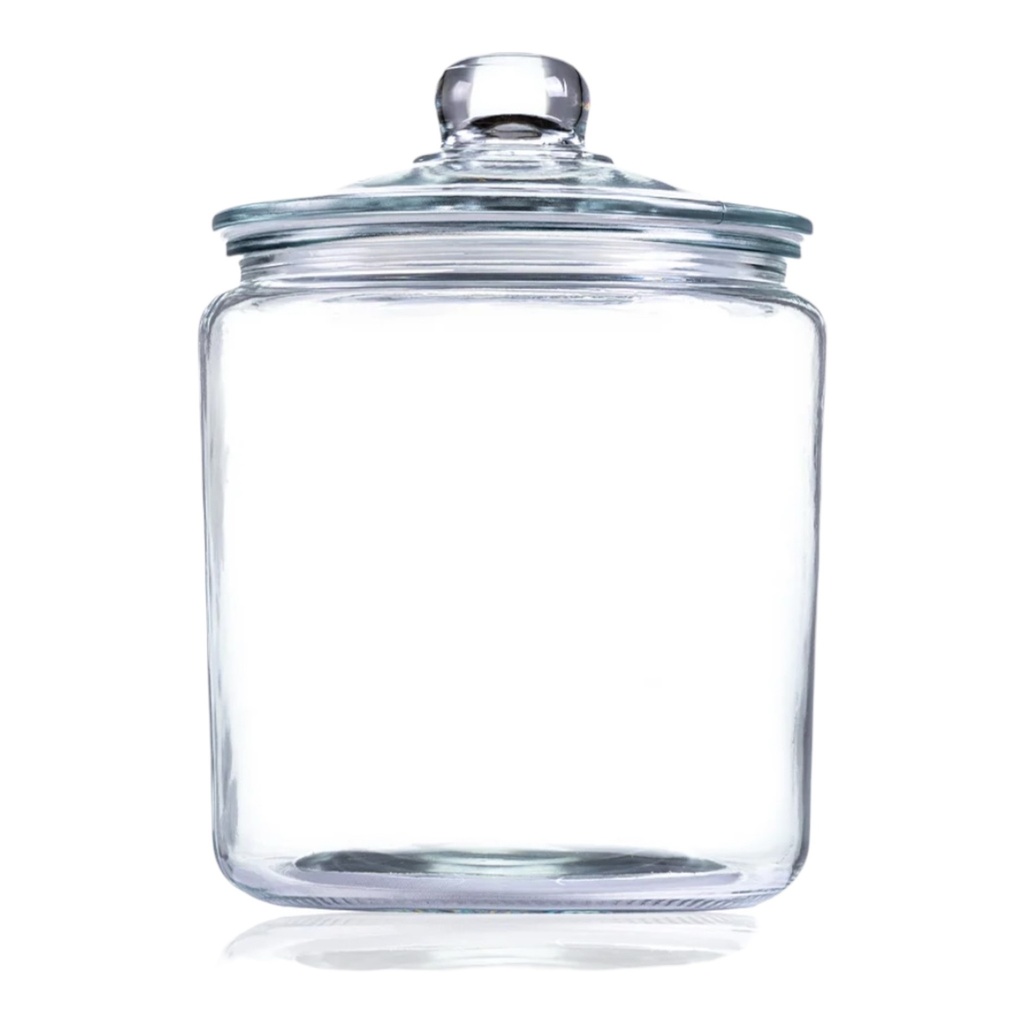 Cookie Jar 4L 18.5x25cm Glass Barrel 001-1