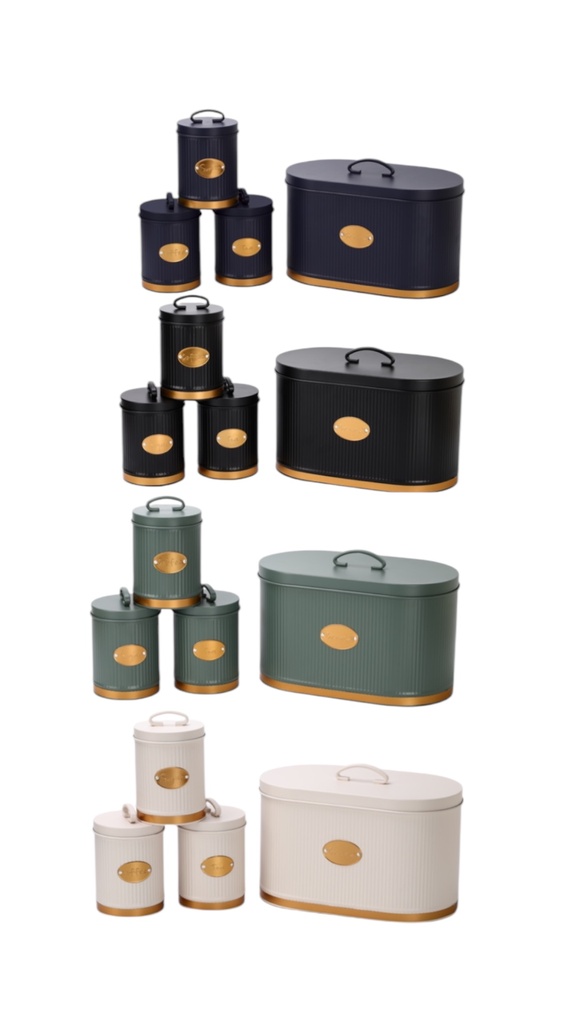 Bread Bin & Canister Set 4pc - Venezia
