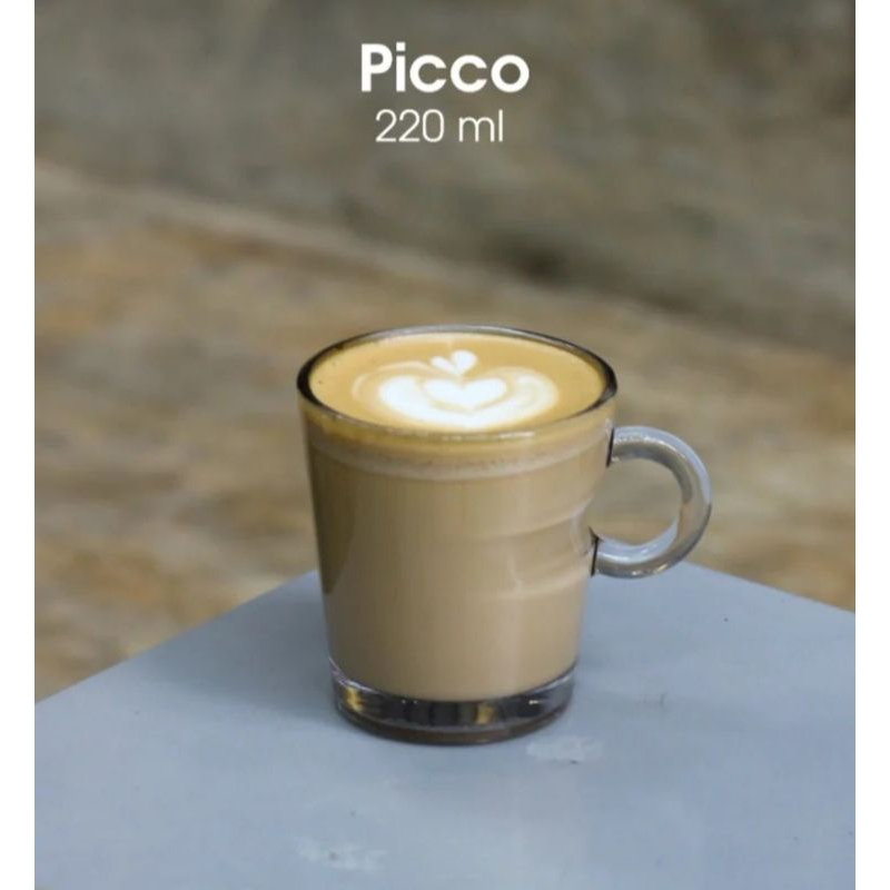 Coffee Mug 220ml 6pc Clear Picco Citinova 30410