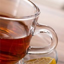 Coffee Cup 210ml 6pc Clear Deli Glass CF001