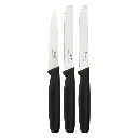 Knife Set 3pc Black Handle Regent 21205
