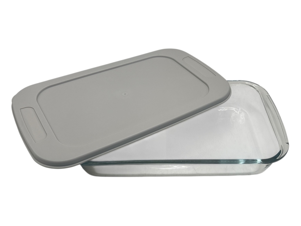 Casserole 2.2lt Borosilicate Glass With Grey Lid CH1124