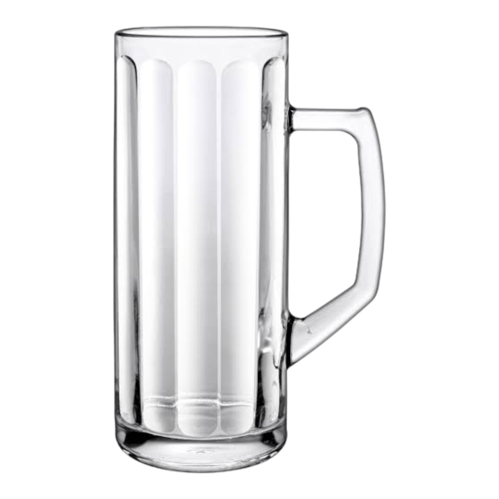 Beer Mug 550ml Glass Solid with Handle - PJ142-20