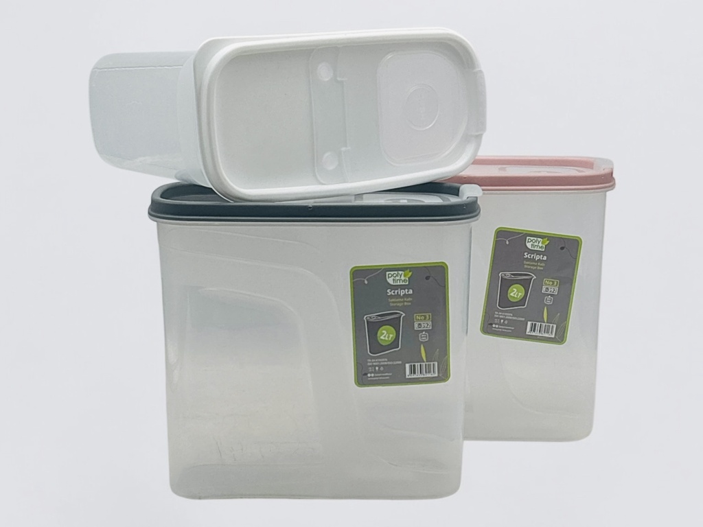 Storage Box 19x9x18cm 2lt Food Container Plastic With Lid E-392