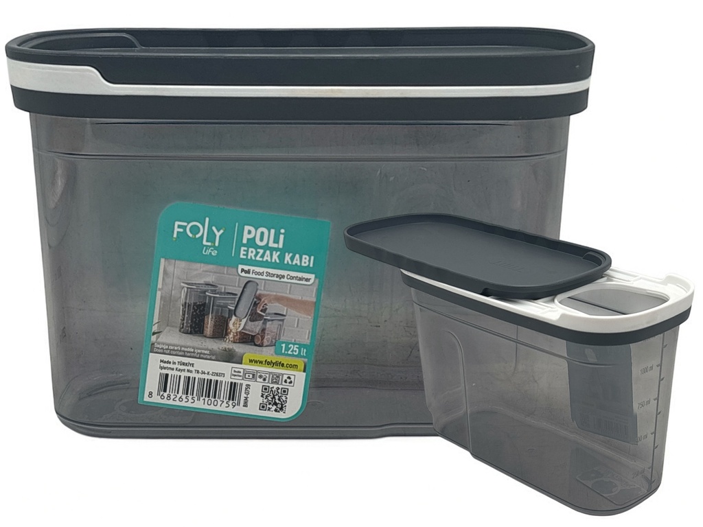 Storage Box 19.5x9.5x13cm 1.25lt Food Container Plastic With Lid BNM-0759