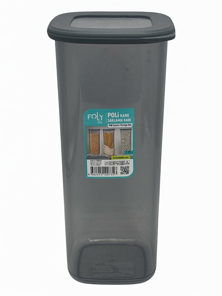 Storage Box 11x11x24.5cm 1.75lt Food Container Plastic With Lid BNM-0735