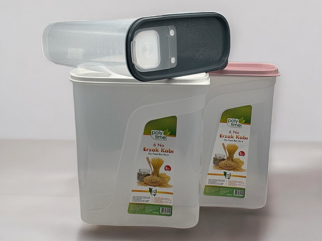 Storage Box 27.5x11x29.5cm 6lt Food Container Plastic With Lid E-396