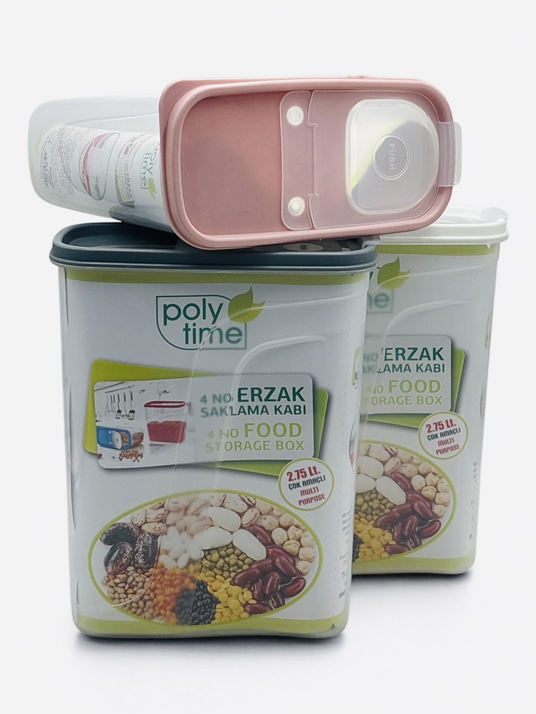 Storage Box 19x9x23.5cm 2.75lt Food Container Plastic With Lid E-393