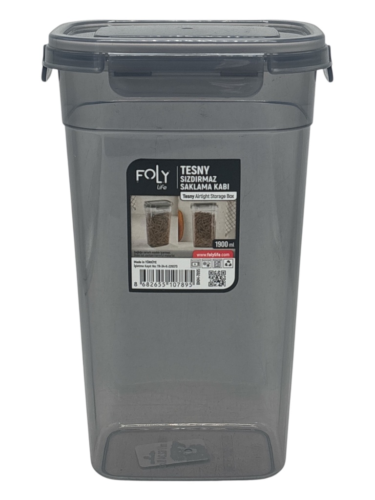 Storage Box 14x10x24cm 1.9lt Food Container Plastic With Lid BNM-7895