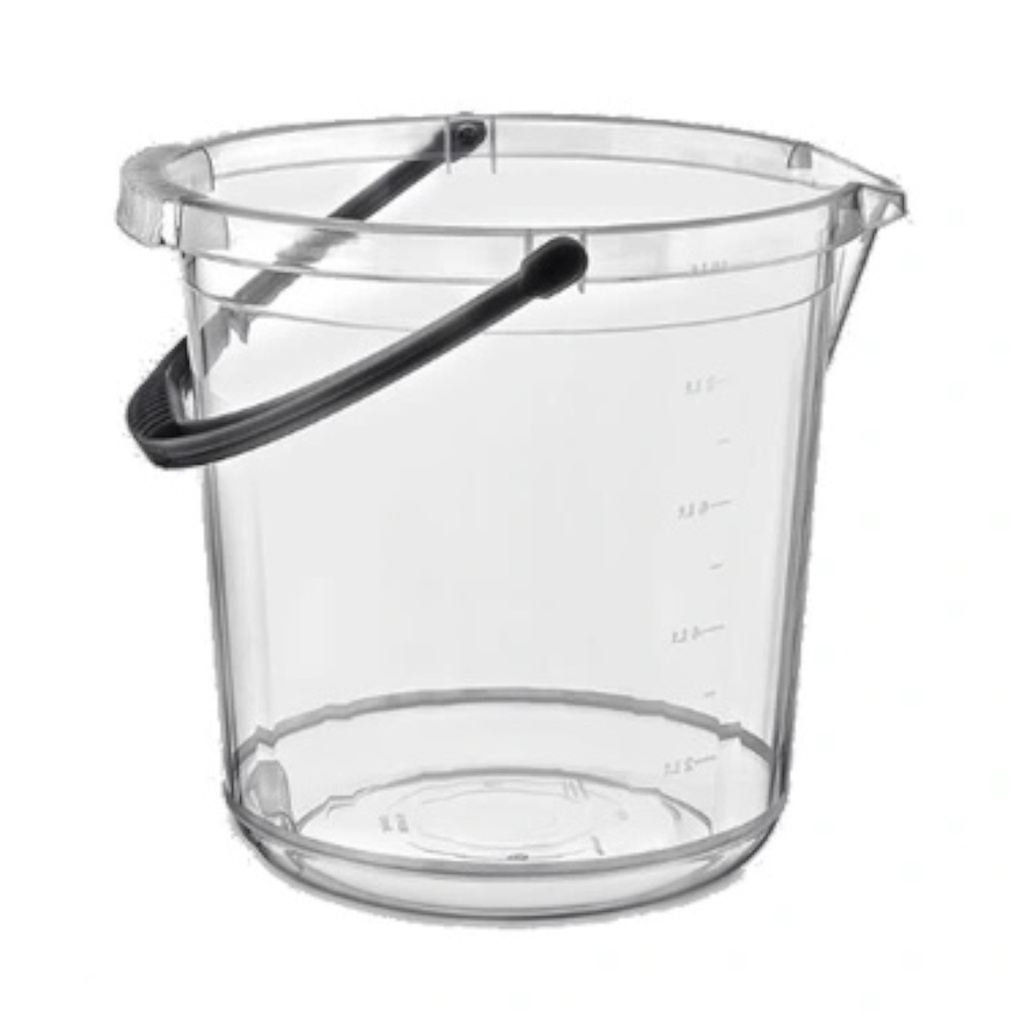 Bucket 10lt Transparent Plastic E-553