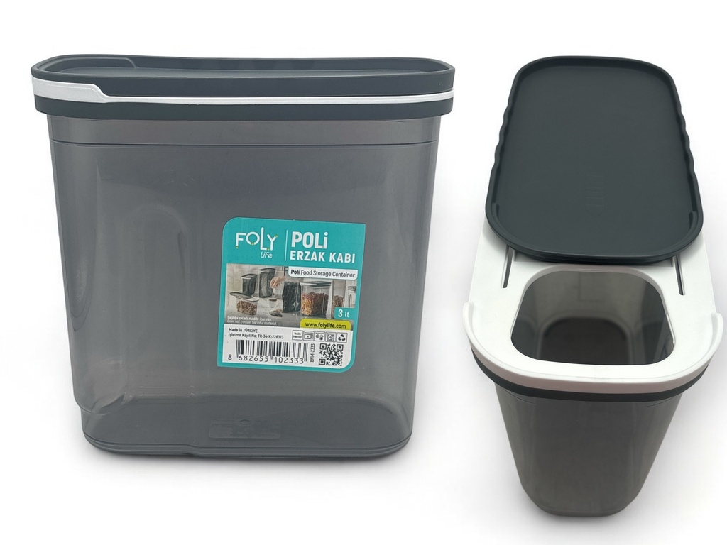 Storage Box 21x11.5x20.5cm 3lt Food Container Plastic With Lid BNM-2333