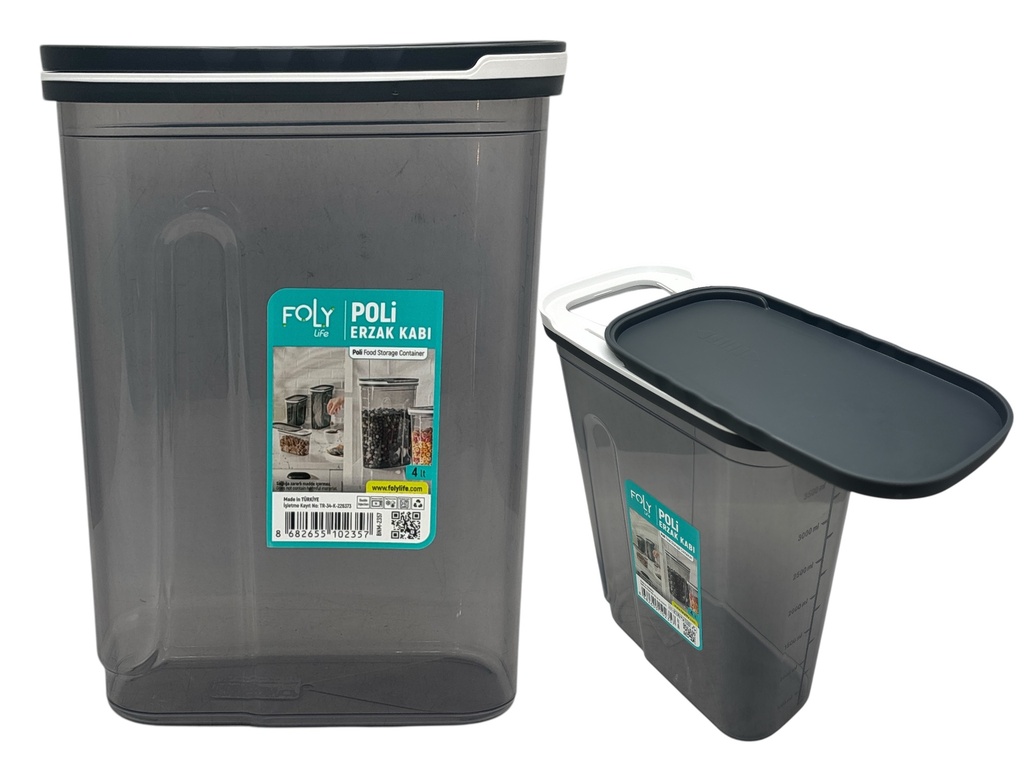 Storage Box 21.5x11.5x28.5cm 4lt Food Container Plastic With Lid BNM-2357