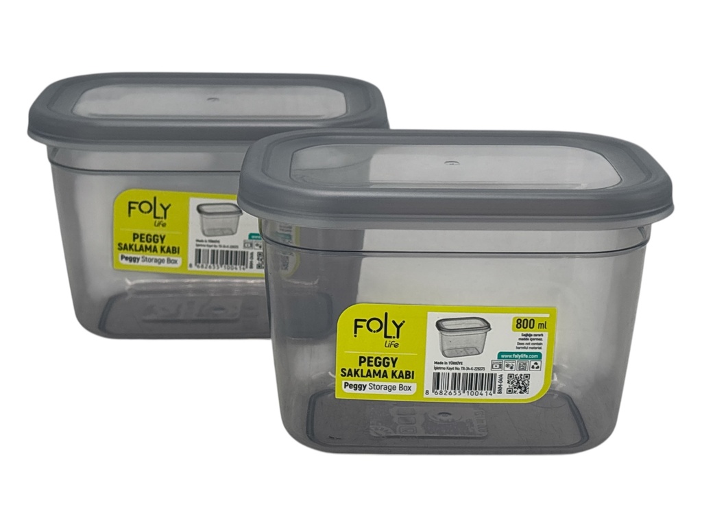 Storage Box 14x10x10cm 0.8lt food Container Plastic With Lid BNM-0414
