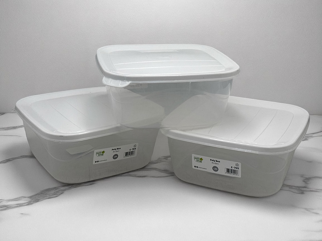 Storage Box 18.5x18.5x8cm 1.8lt food Container Plastic With Lid E-765
