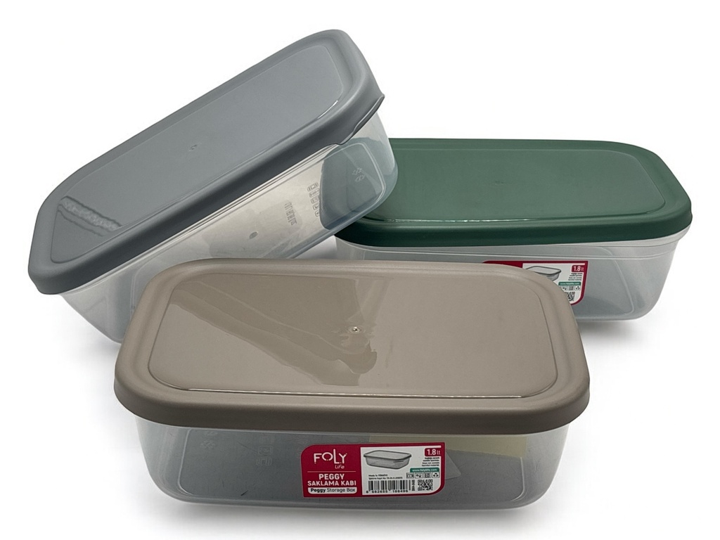 Storage Box 23.5x16x7.5cm 1.8lt food Container Plastic With Lid BNM-8496