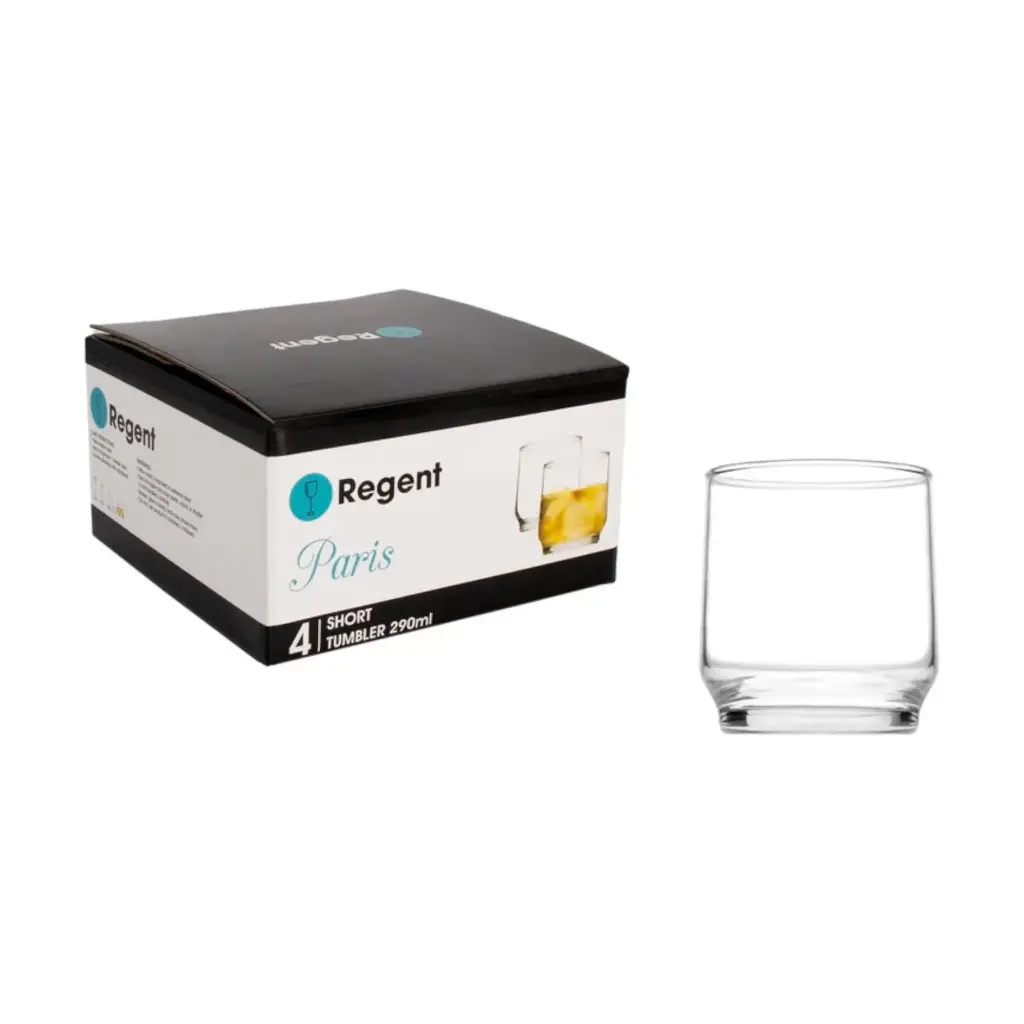 Whisky 290ml 4pc Short Tumbler Paris 28715