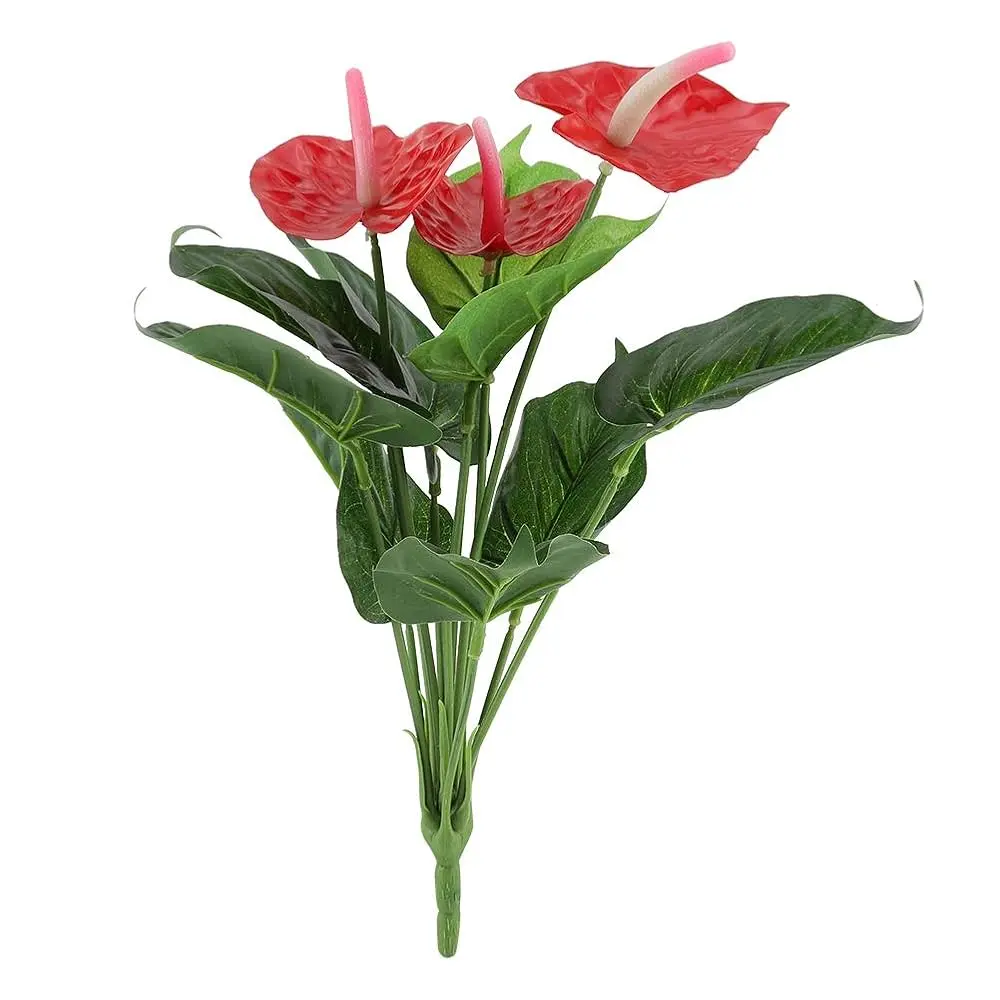Artificial Leaf Bunch 70Cm 18 Heads Konjac with Red LZ-151