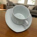 Cup And Saucer 12Pc Set White HSM-BD-3