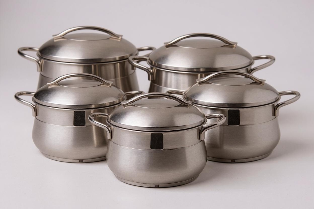 Pot Set 10pc Bebonira Set Stainless Steel Tissolli