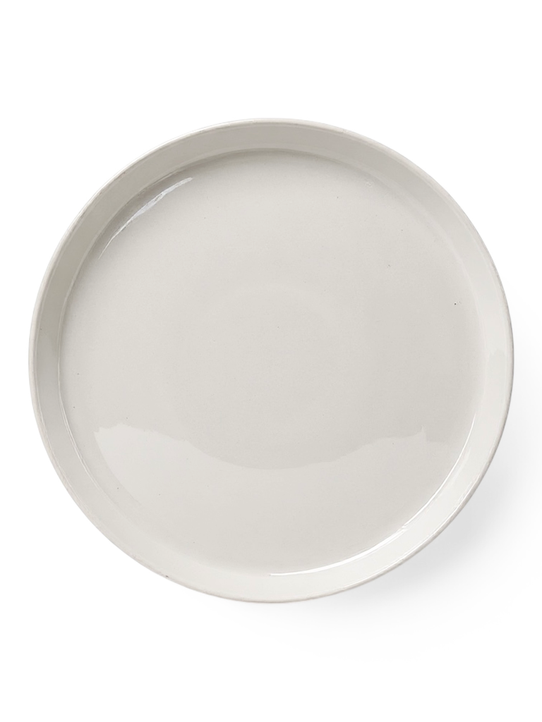 Plate 19.5cm Lipped White Porcelain KD-7.5-1 