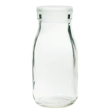 Milk Shake Bottle 250ml Glass With Lid SD1030-2