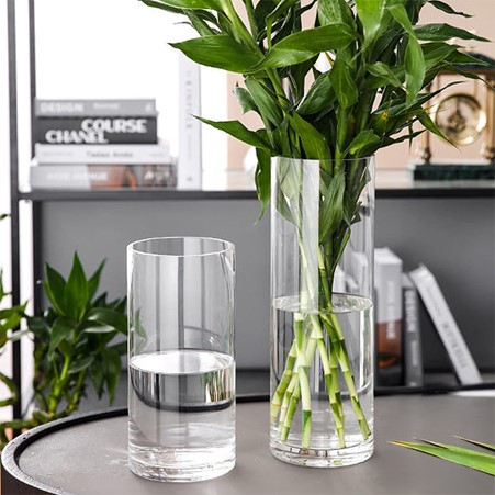 Glass Vase 15x10cm Cylinder Vase Clear VAS1015-1 