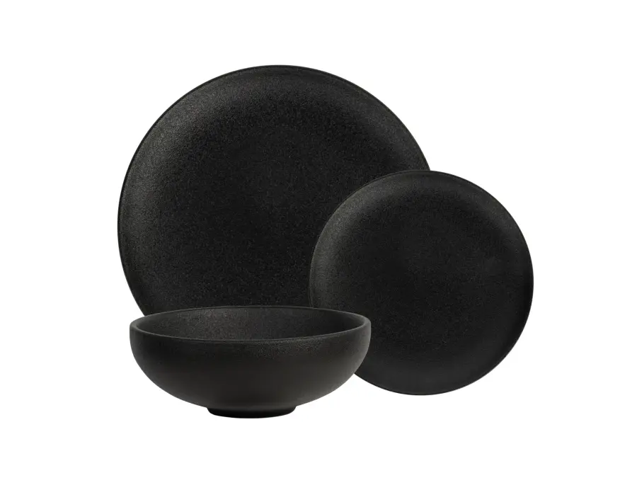 Dinner Set 12pc Black Caviar - Maxwell & Williams AX0523