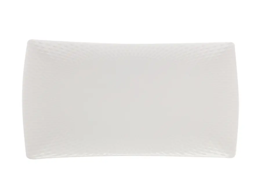 Platter 40.5x20cm Rectangular Diamonds White Basics - Maxwell & Williams JX260340