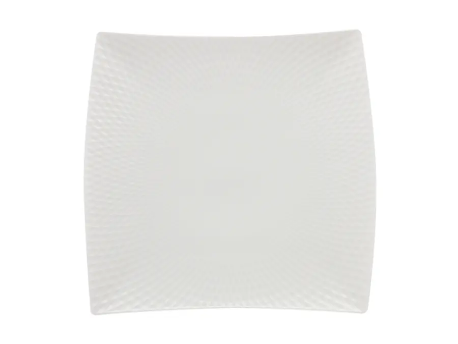 Platter 37.5x37.5cm Square Diamonds White Basics - Maxwell & Williams JX260137