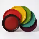 Plate Set 6pc 23cm Rainbow - Leopard