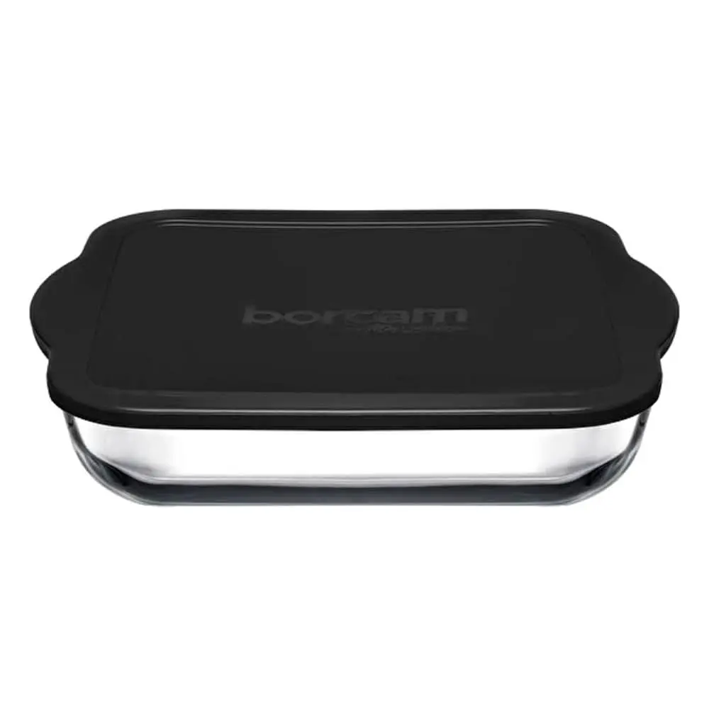 Casserole Dish 3200ml Square With Grey Lid (28x28cm) - Borcam 59024