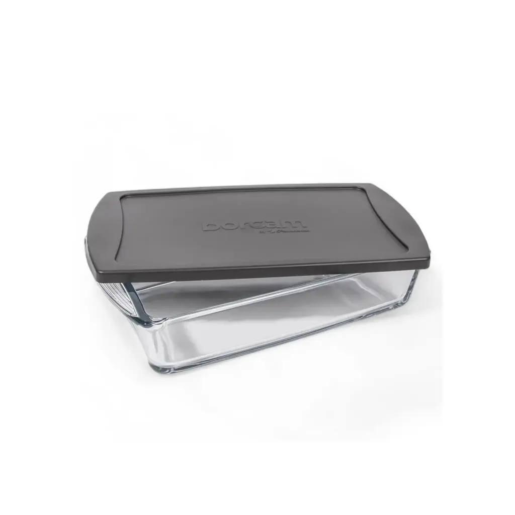 Casserole Dish 1320ml Rectangular With Black Lid - Borcam 59864