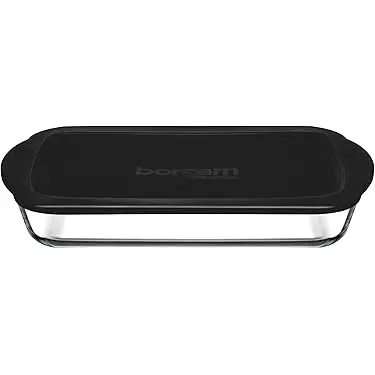 Casserole Dish 3850ml Rectangular With Grey Lid (40x25cm) - Borcam 59124