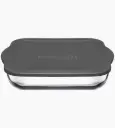 Casserole Dish 3850ml Rectangular With Grey Lid (40x25cm) - Borcam 59124