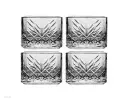 Bowl 4pc Set 235ml Square Cut-Glass (8x8x5.3cm) - Timeless 530240