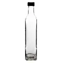 Oil/Vinegar 500ml Clear Square Bottle With Lid - 10425