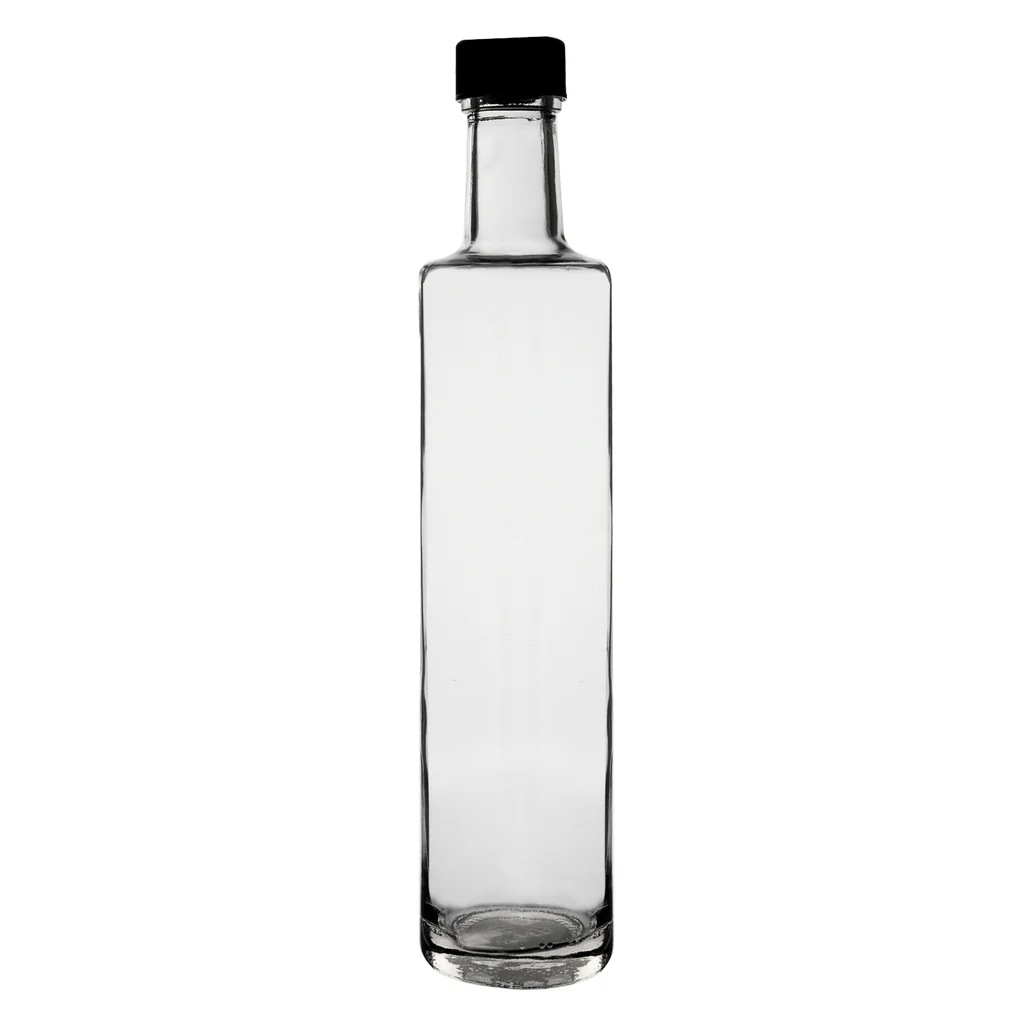 Oil/Vinegar 500ml Clear Bottle With Lid - 10424