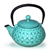 Teapot Cast Iron 500ml Tea Infuser Turquoise 21771