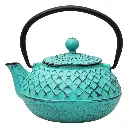 Teapot Cast Iron 500ml Tea Infuser Turquoise 21771