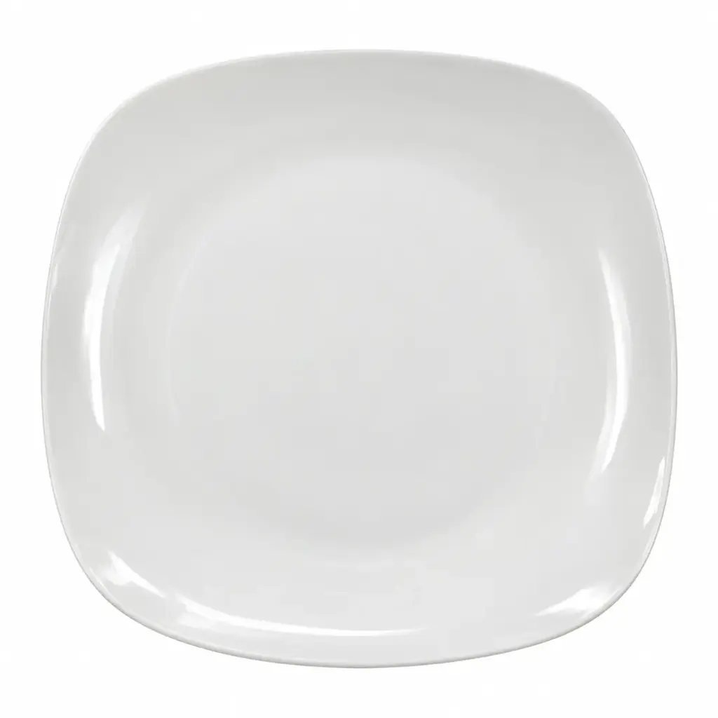 Plate 25x25cm Square White Porcelain - CJ-Plate-1 