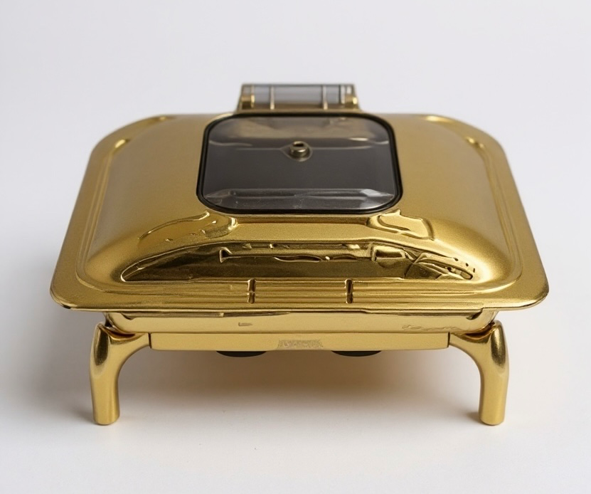 Chafing Dish 60X43X30Cm Rectangular With Window Gold