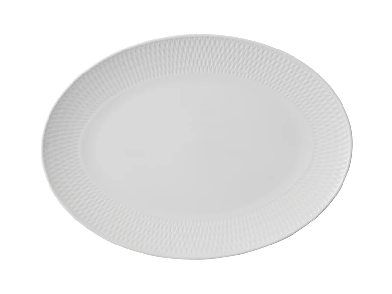 Platter 44x32cm Oval White Basic Diamond - Maxwell & Williams DV0247
