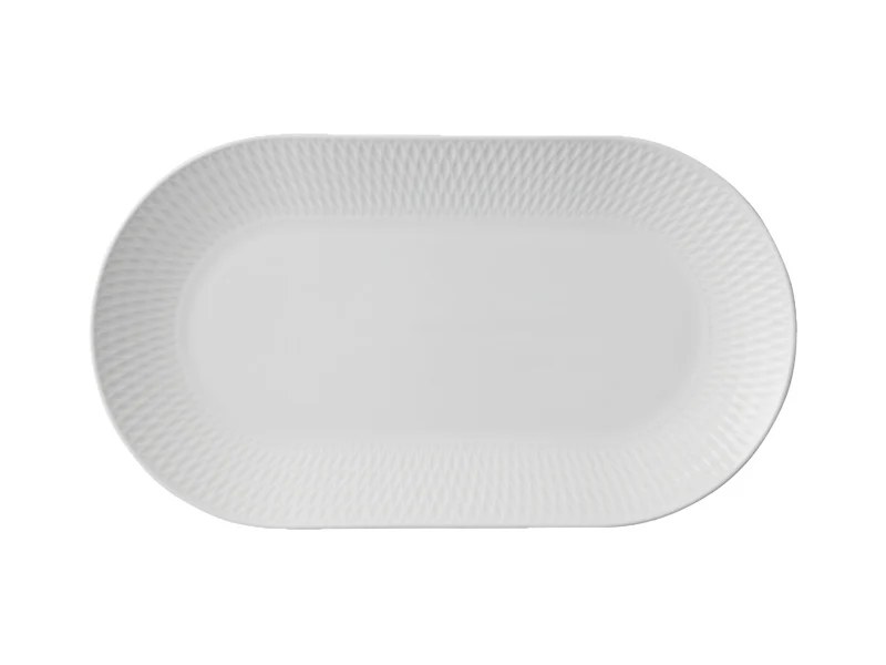 Platter 30x17cm Oblong White Basic Diamond - Maxwell & Williams DV0248